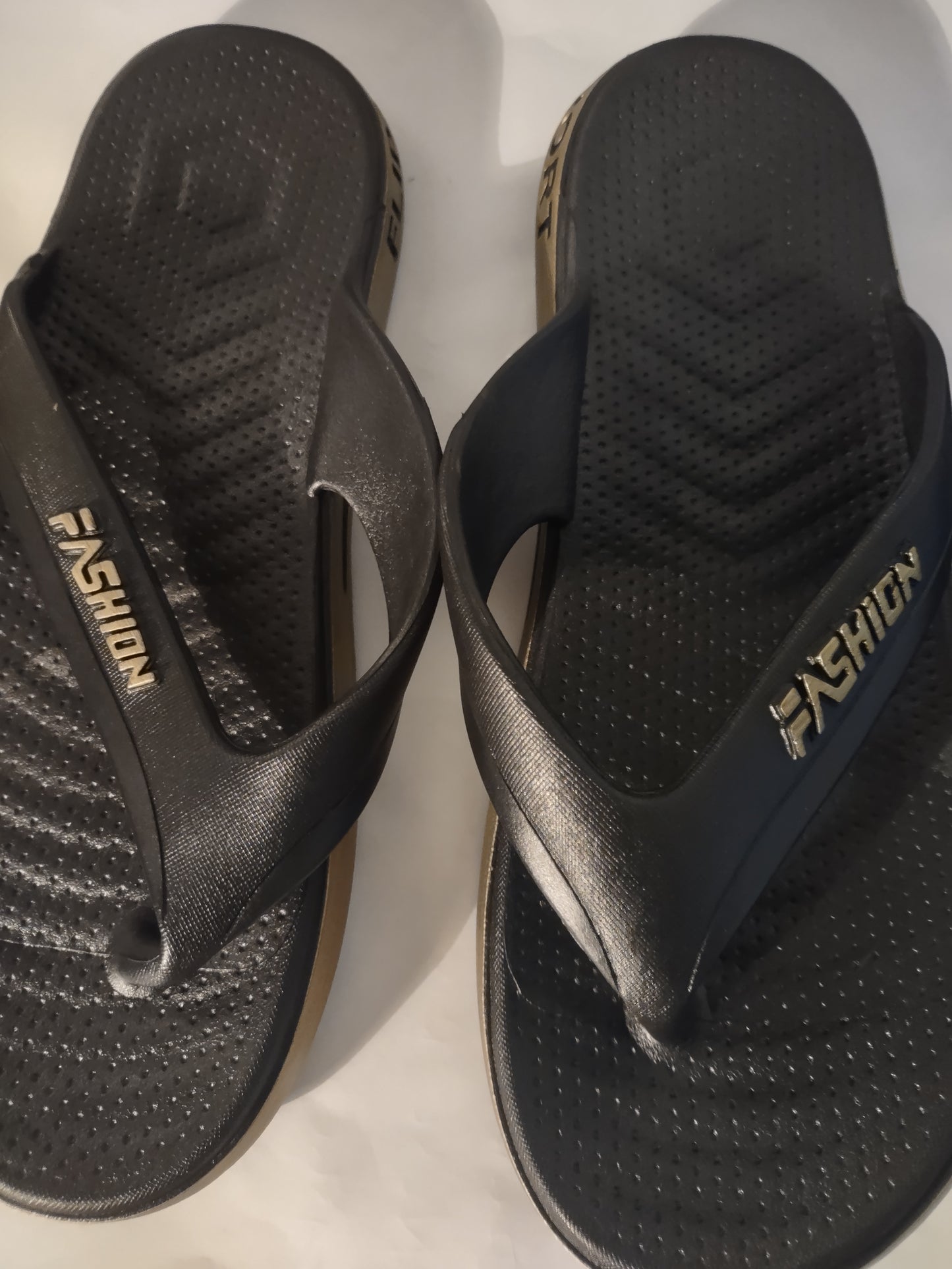 Sporty Black Thong Sandal