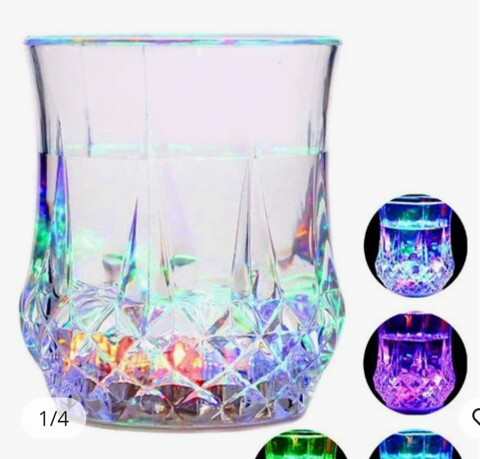 Luminous glass for parties, for party, for holiday, glass with light inductive rainbow color Cup