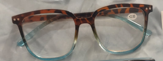 Blue/Leopard Reading Glasses