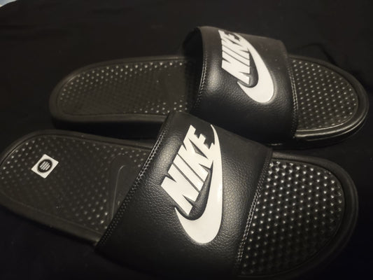 Black Nike Slides