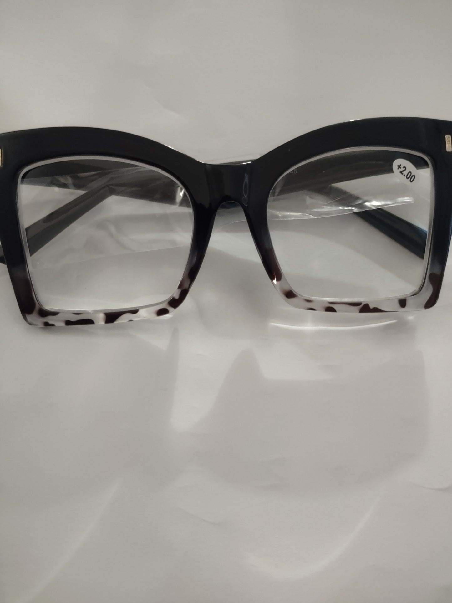 Black and Clear Print Reading Glasses