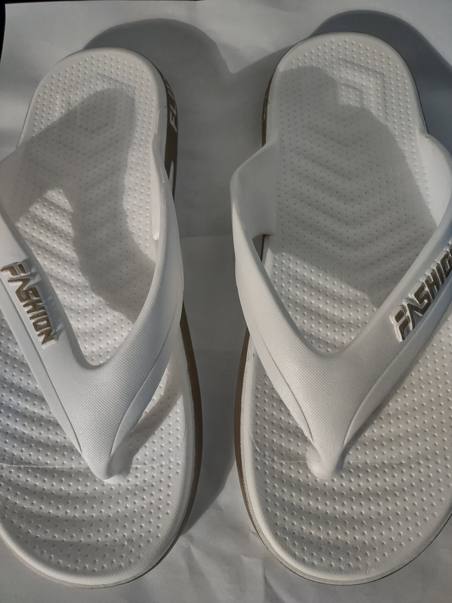 Sporty White Thong Sandals