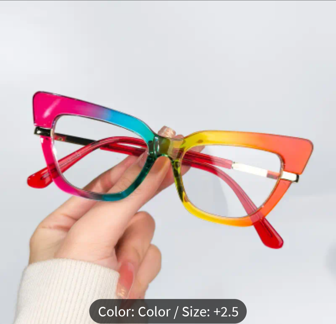 Multicolor Cat Eye Reading Glasses