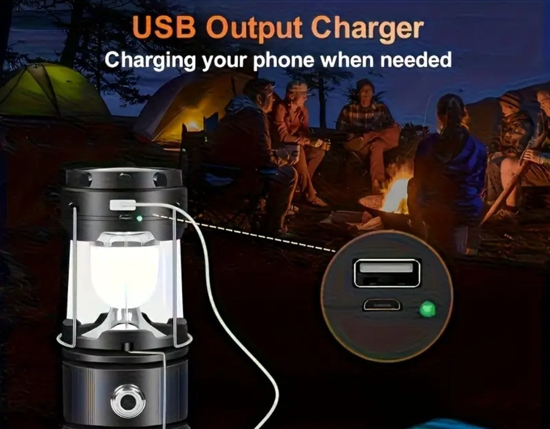 Rechargeable Foldable Led Camping Lantern With Phone Charger